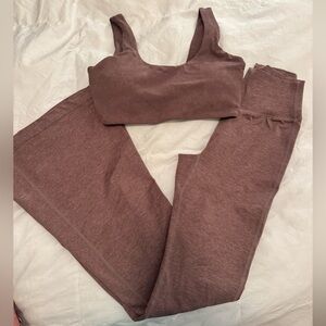 Buff bunny matching set- dream heather flare & double dip butter sports bra